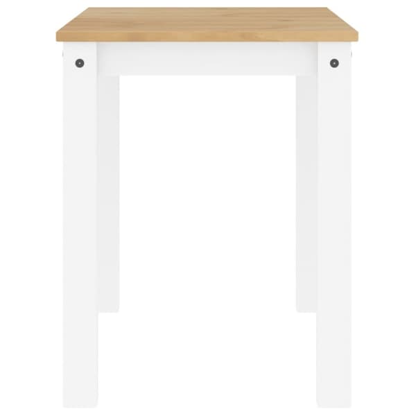 vidaXL spisebord Panama 117x60x75 cm massivt fyrretræ hvid