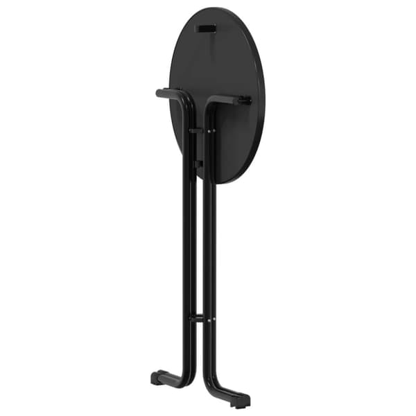 vidaXL spisebord Ø60x110 cm konstrueret træ og stål sort