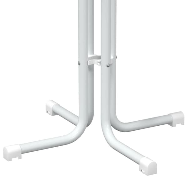 vidaXL Spisebord hvit Ø70x110 cm konstruert tre og stål