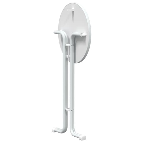 vidaXL spisebord Ø60x110 cm konstrueret træ og stål hvid