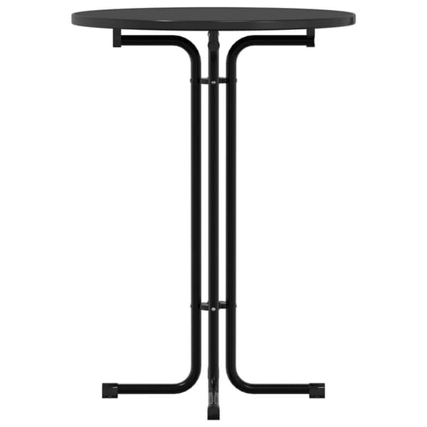 vidaXL spisebord Ø80x110 cm konstrueret træ og stål sort