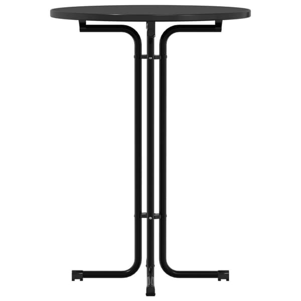 vidaXL spisebord Ø80x110 cm konstrueret træ og stål sort