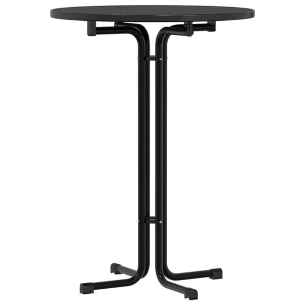 vidaXL spisebord Ø80x110 cm konstrueret træ og stål sort