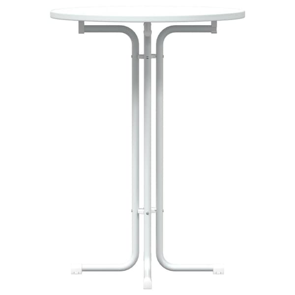 vidaXL spisebord Ø80x110 cm konstrueret træ og stål hvid
