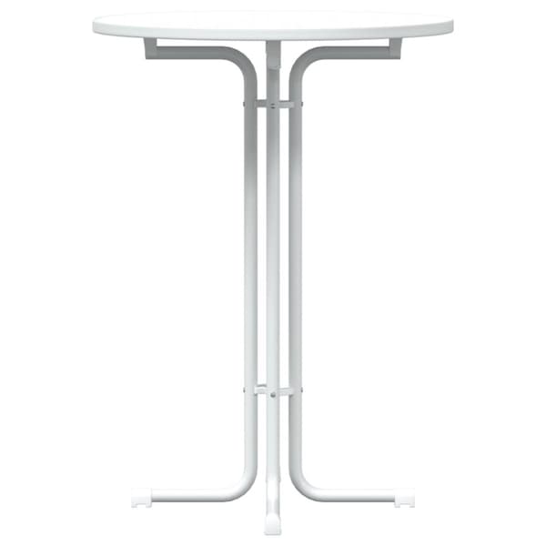 vidaXL spisebord Ø80x110 cm konstrueret træ og stål hvid