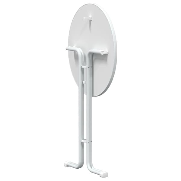 vidaXL spisebord Ø80x110 cm konstrueret træ og stål hvid