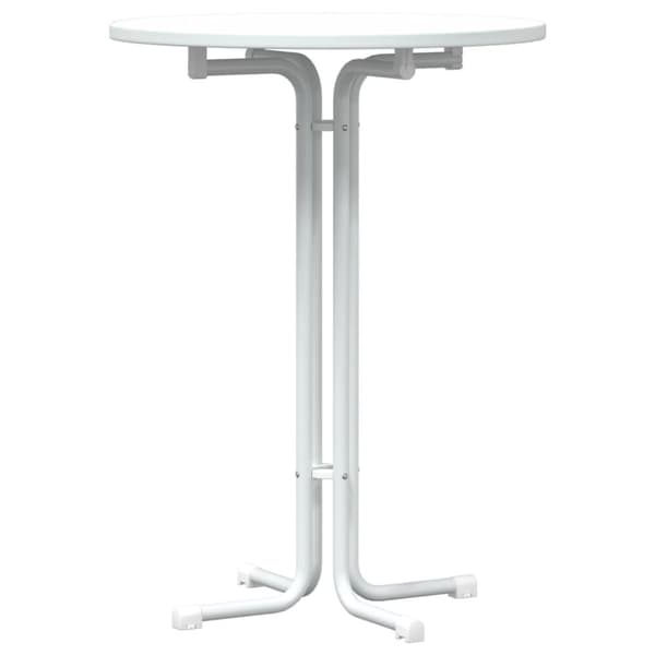 vidaXL spisebord Ø80x110 cm konstrueret træ og stål hvid