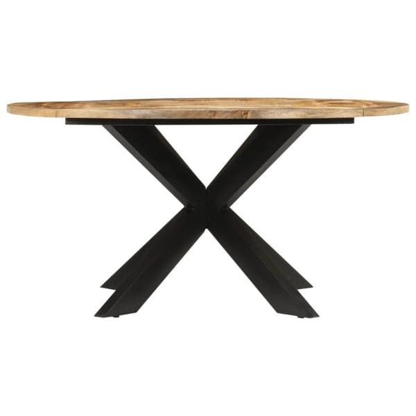 vidaXL Spisebord Ø150x76 cm grov heltre mango