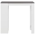 Miniatyrbild 3 av 7: vidaXL Barbord med hylla vit 110x50x103 cm -  Matbord