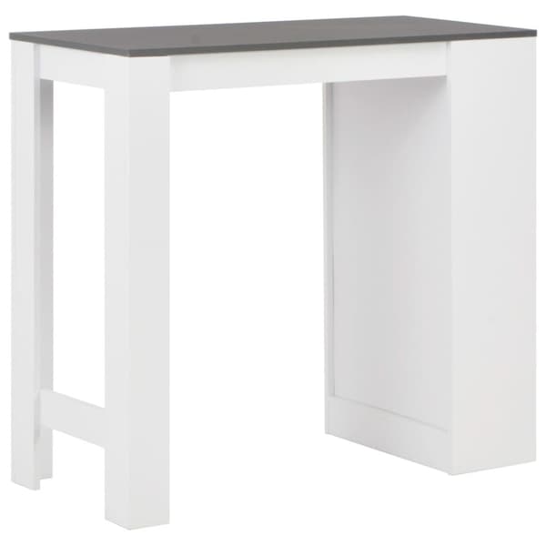 vidaXL Barbord med hylla vit 110x50x103 cm -  Matbord