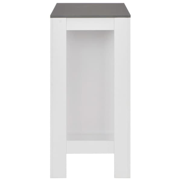 vidaXL Barbord med hylla vit 110x50x103 cm -  Matbord