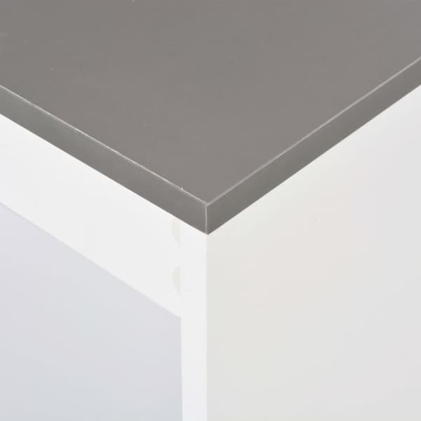 vidaXL Barbord med hylla vit 110x50x103 cm -  Matbord