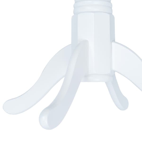 vidaXL spisebord 106 cm massivt gummitræ hvid -  Spiseborde