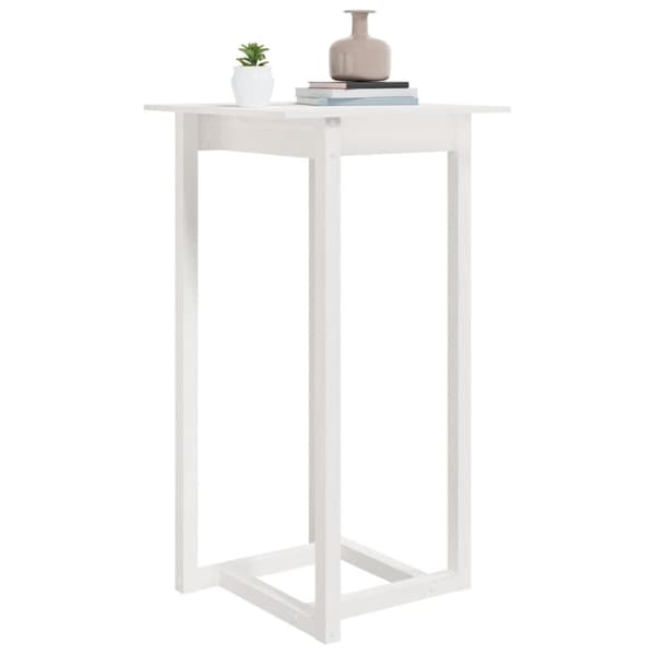 vidaXL Barbord vit 60x60x110 cm massiv furu -  Matbord