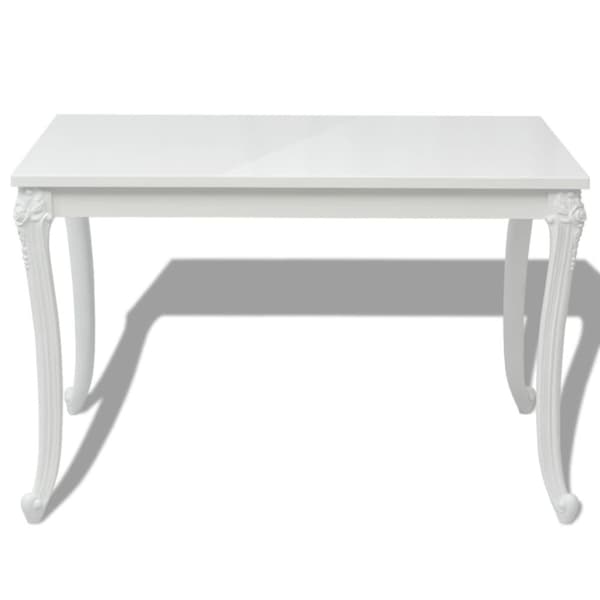 vidaXL spisebord 116 x 66 x 76 cm højglans hvid - Spiseborde