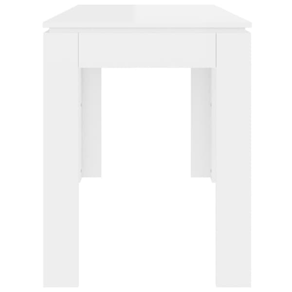 vidaXL Matbord vit högglans 120x60x76 cm spånskiva -  Matbord