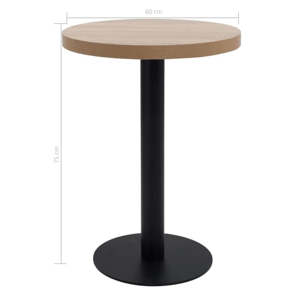 vidaXL Bistrobord ljusbrun 60 cm MDF -  Matbord