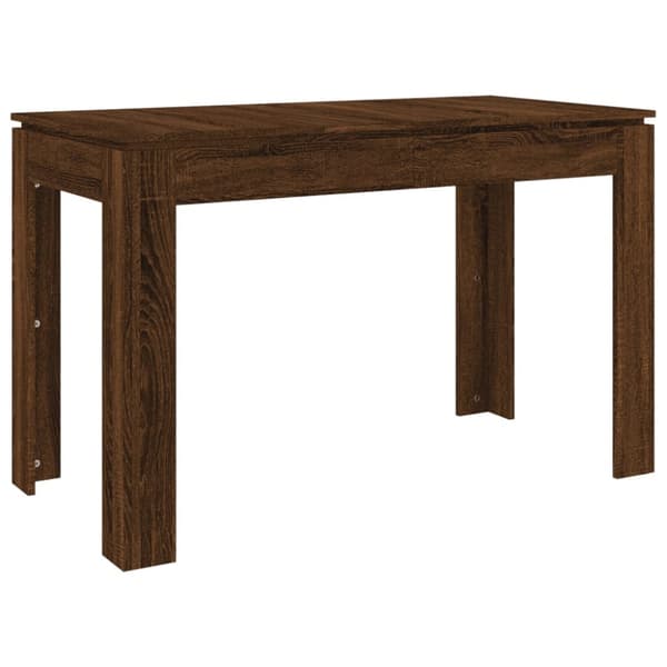 vidaXL spisebord 120x60x76 cm konstrueret træ brun egetræsfarve -  Spiseborde