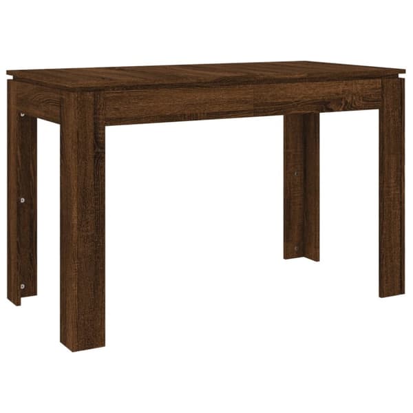 vidaXL spisebord 120x60x76 cm konstrueret træ brun egetræsfarve -  Spiseborde