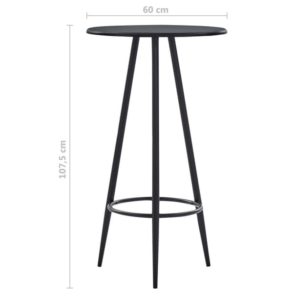 vidaXL Barbord svart 60x107,5 cm MDF -  Matbord