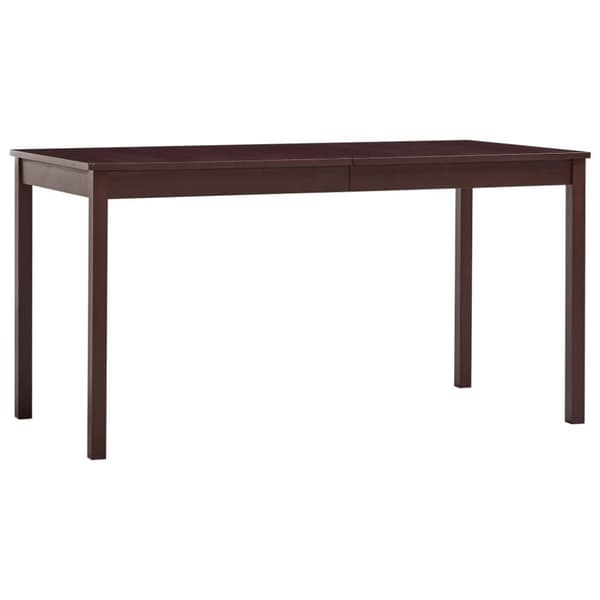 vidaXL spisebord 140 x 70 x 73 cm fyrretræ mørkebrun -  Spiseborde