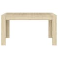 Miniatyrbillede 4 af 6: vidaXL spisebord 140x74,5x76 cm konstrueret træ sonoma-eg -  Spiseborde