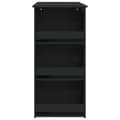 Miniatyrbillede 7 af 8: vidaXL barbord m. opbevaringsstativ102x50x103,5cm konstrueret træ sort -  Spiseborde