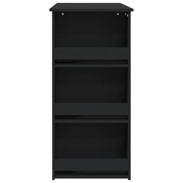 vidaXL barbord m. opbevaringsstativ102x50x103,5cm konstrueret træ sort -  Spiseborde