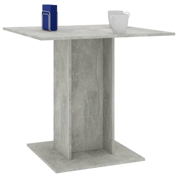 vidaXL Matbord betonggrå 80x80x75 cm spånskiva -  Matbord