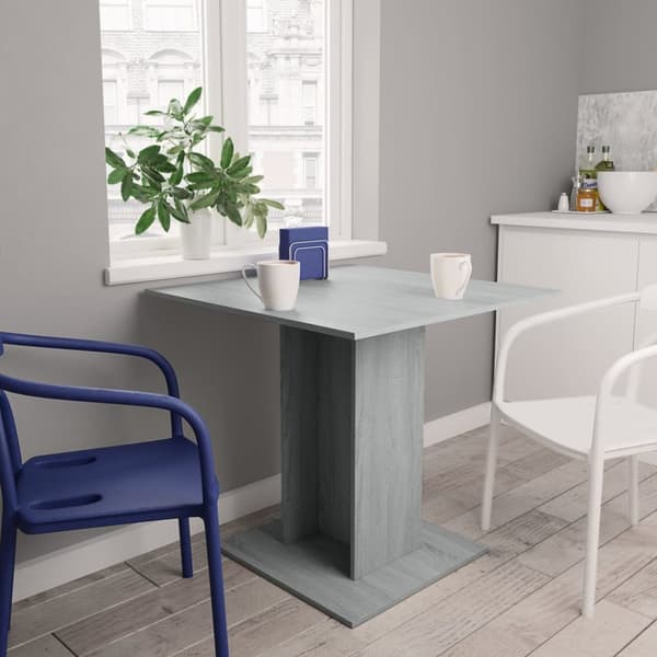 vidaXL Ruokapöytä harmaa Sonoma 80x80x75 cm tekninen puu -  Keittiön & ruokapöydät
