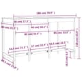 Miniatyrbillede 9 af 9: vidaXL barbord 180x80x110 cm massivt fyrretræ -  Spiseborde