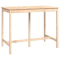 Miniatyrbillede 3 af 9: vidaXL barbord 140x80x110 cm massivt fyrretræ -  Spiseborde
