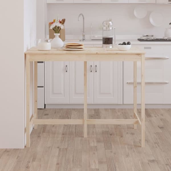 vidaXL barbord 140x80x110 cm massivt fyrretræ -  Spiseborde