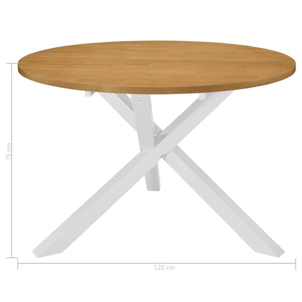 vidaXL spisebord 120 x 75 cm MDF hvid -  Spiseborde