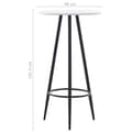 Miniatyrbillede 5 af 5: vidaXL barbord 60 x 107,5 cm MDF hvid -  Spiseborde