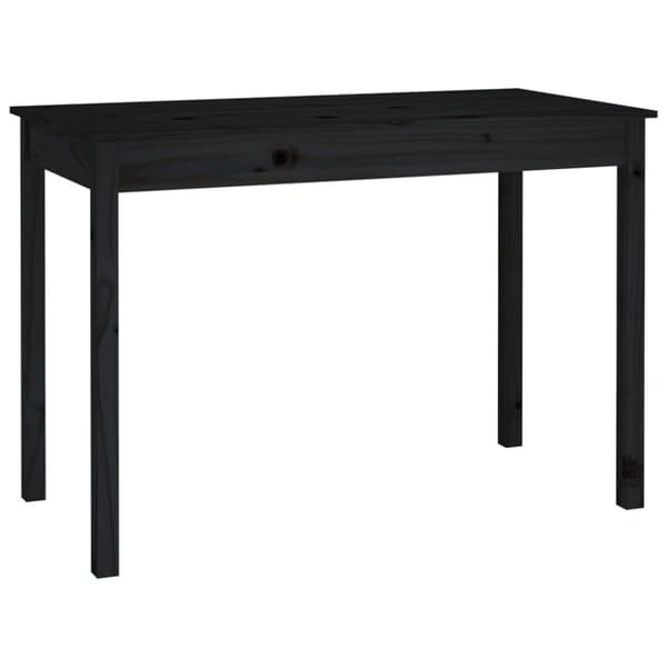 vidaXL Ruokapöytä musta 110x55x75 cm täysi mänty -  Keittiön & ruokapöydät