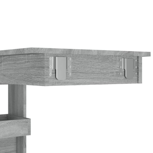 vidaXL Barbord väggmonterat grå sonoma 102x45x103,5 cm konstruerat trä -  Matbord
