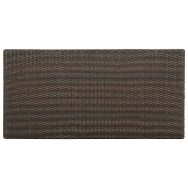 vidaXL barbord med opbevaringsstativ 120x60x110 cm polyrattan brun -  Spiseborde