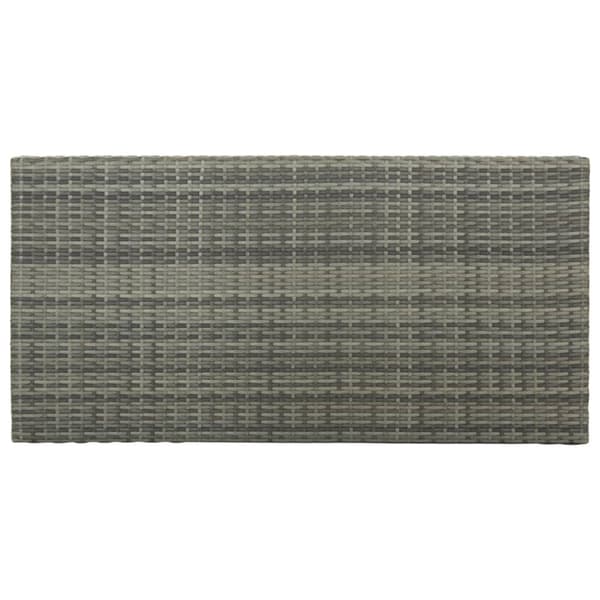vidaXL Barbord med förvaringshyllor grå 120x60x110 cm konstrotting -  Matbord