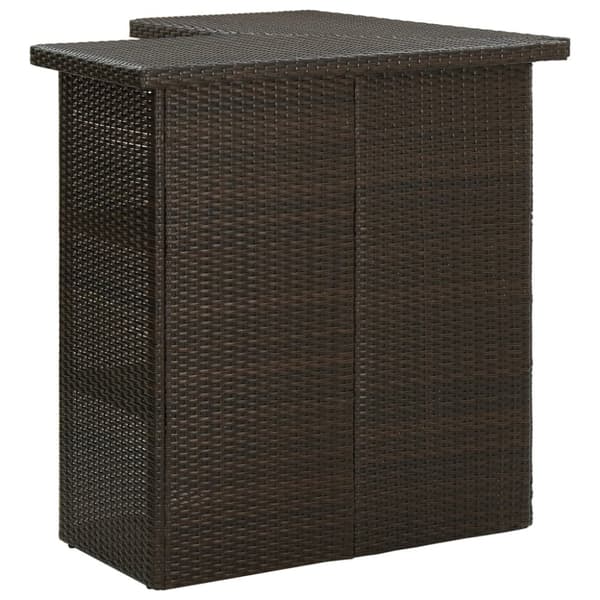 vidaXL Hörnbar brun 100x50x105 cm konstrotting -  Matbord