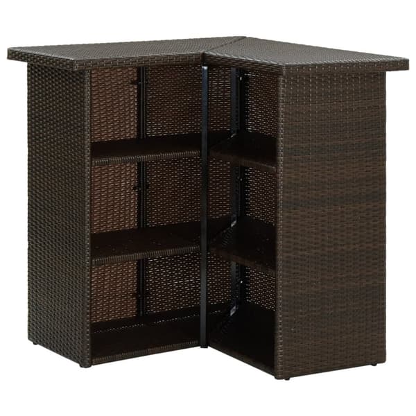 vidaXL Hörnbar brun 100x50x105 cm konstrotting -  Matbord