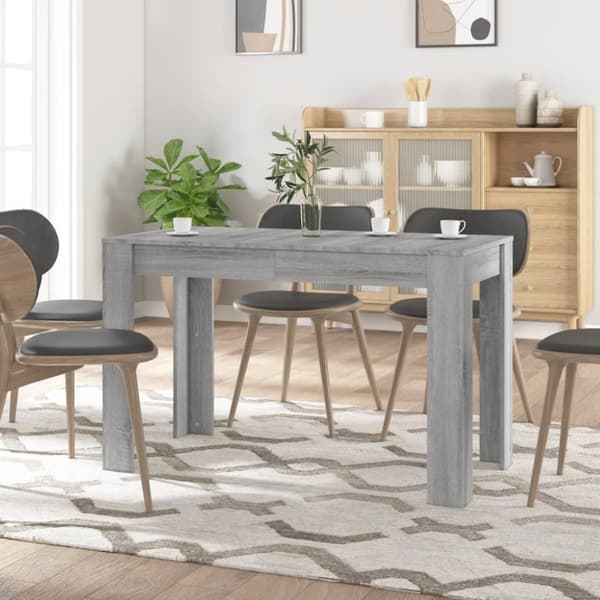 vidaXL spisebord 120x60x76 cm konstrueret træ grå sonoma-eg -  Spiseborde