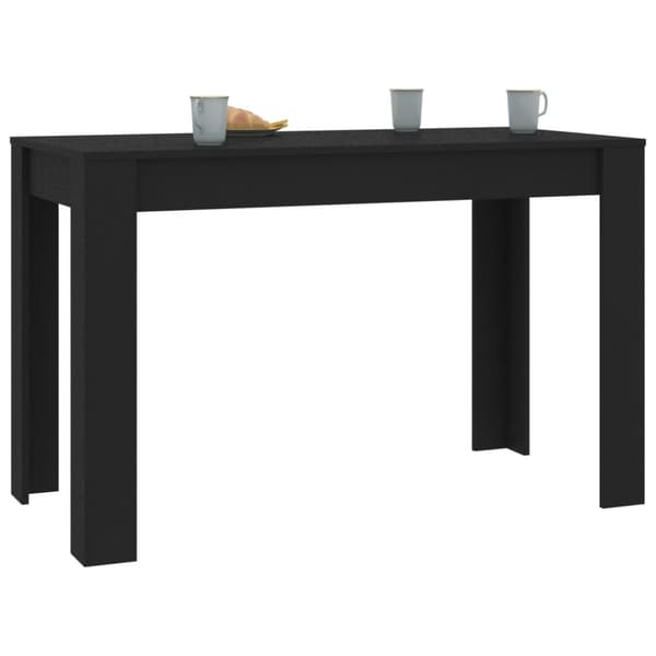 vidaXL spisebord 120x60x76 cm konstrueret træ sort -  Spiseborde