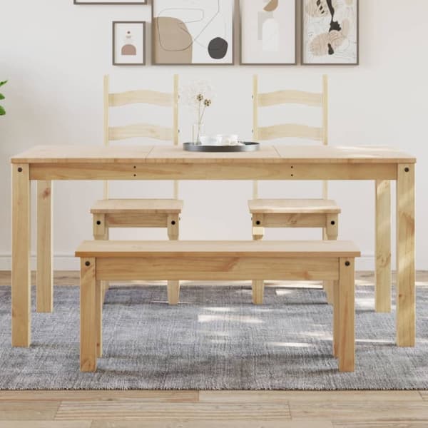 vidaXL spisebord Panama 160x80x75 cm massivt fyrretræ -  Spiseborde