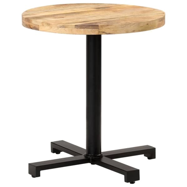 vidaXL bistrobord Ø70x75 cm rund ru mangotræ - Spiseborde