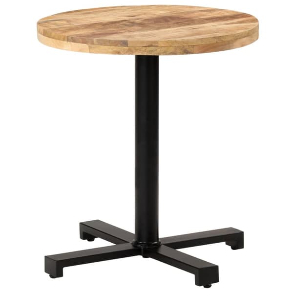 vidaXL bistrobord Ø70x75 cm rund ru mangotræ - Spiseborde