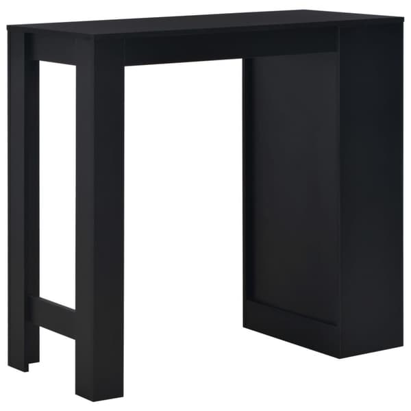 vidaXL Barbord med hylla svart 110x50x103 cm -  Matbord