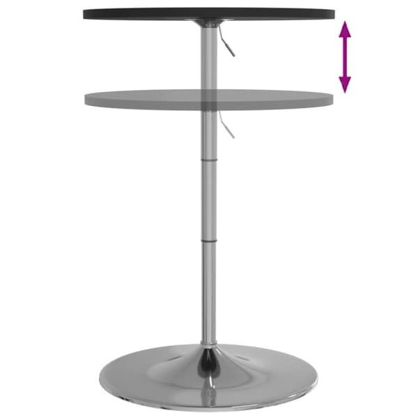 vidaXL Barbord svart 60x60x90 cm konstruerat trä och kromat stål -  Matbord