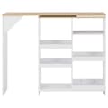 Miniatyrbild 3 av 7: The Living Store Barbord med flyttbar hylla vit 138x39x110 cm -  Matbord