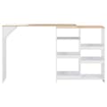 Miniatyrbild 4 av 7: The Living Store Barbord med flyttbar hylla vit 138x39x110 cm -  Matbord